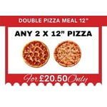 Double Pizza Meal 12”